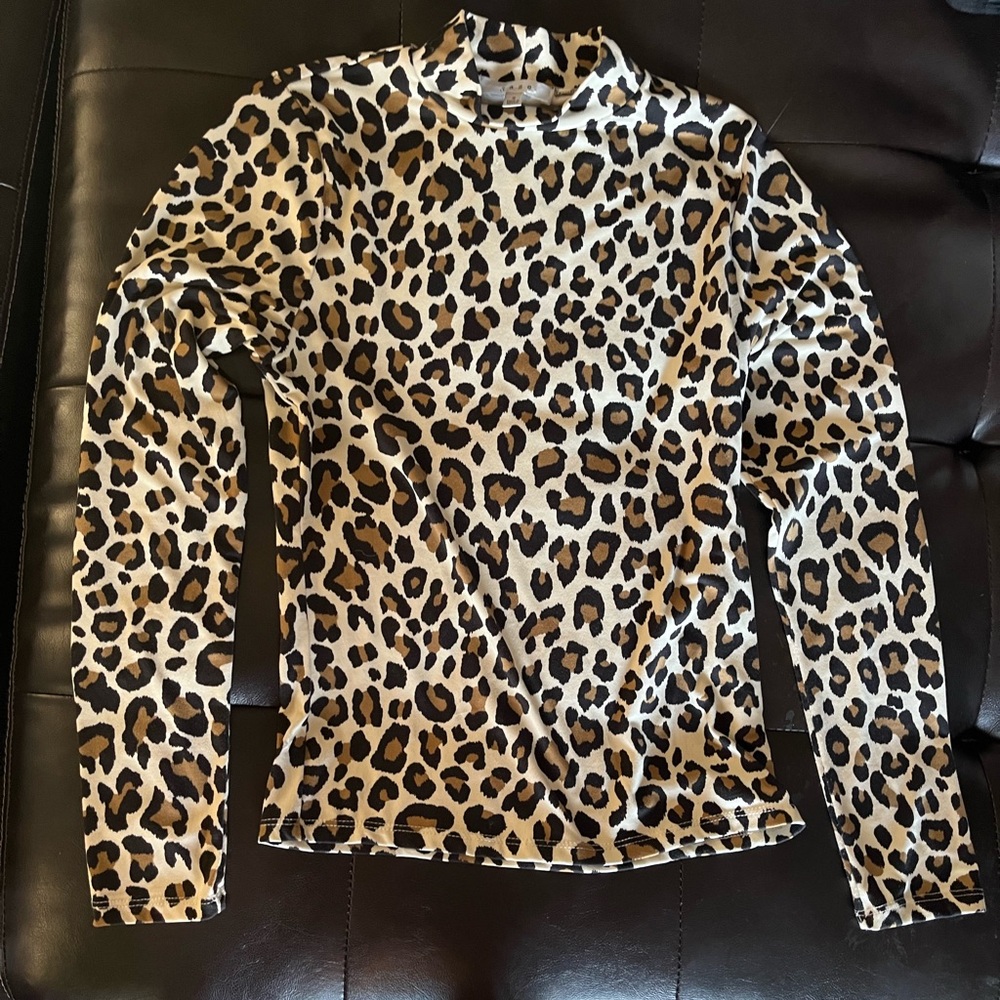cheetah turtleneck